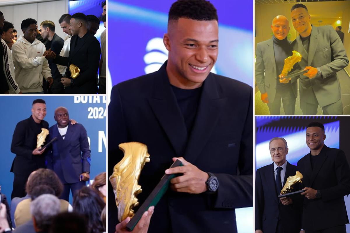 Mbappé recibió la Bota de Oro: lo que dijo tras ganar el premio, quiénes lo acompañaron y el mensaje de Sergio Ramos