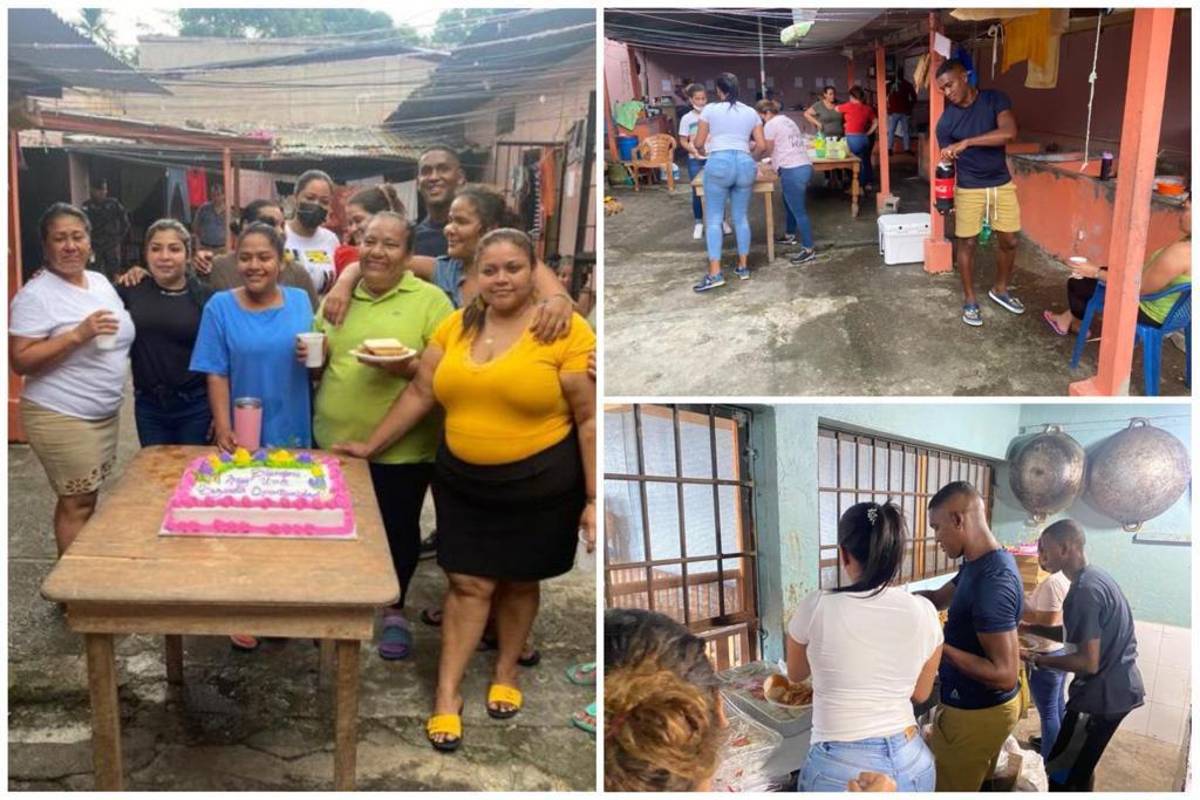 Obra social de Brayan Beckeles: comida, postre y un rato de alegría con hombres y mujeres del Centro Penal de La Ceiba