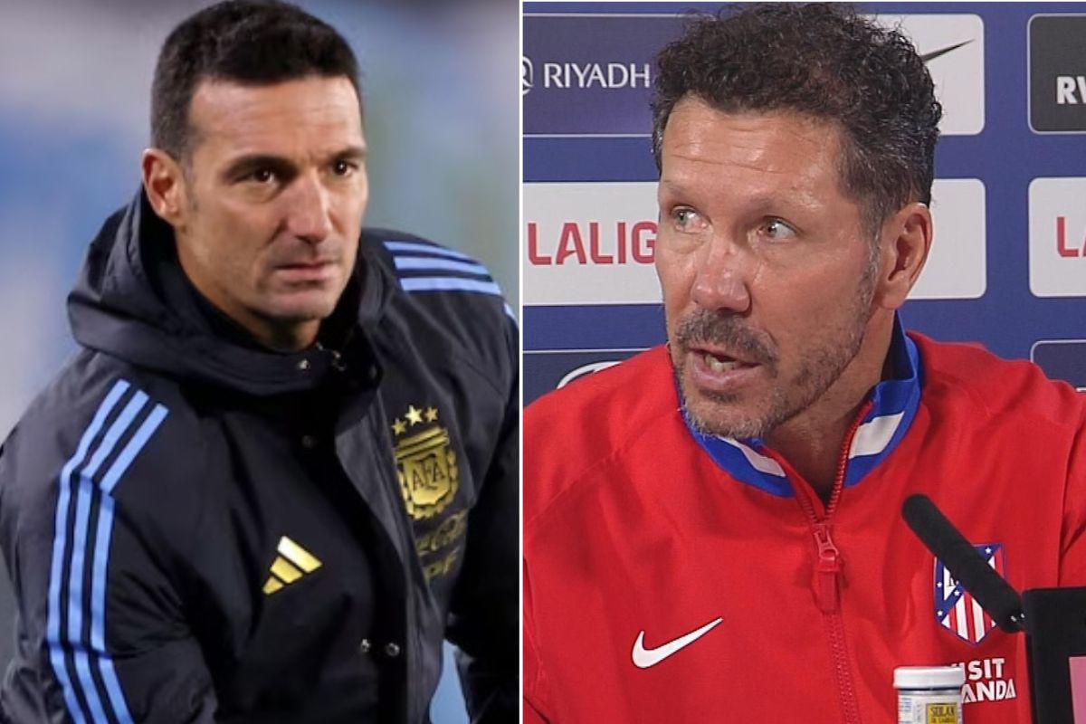 Scaloni lo convocó para los duelos en Estados Unidos y Simeone lanza: No está para competir