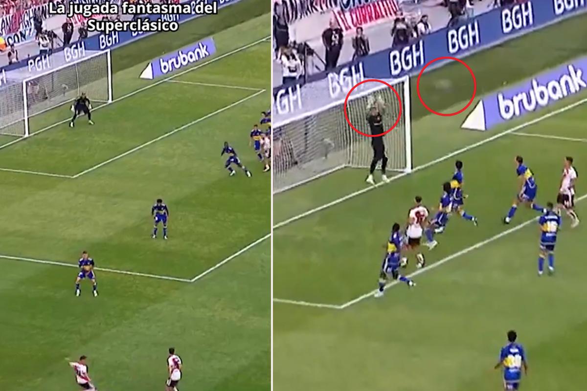 La “jugada fantasma” en el clásico River Plate-Boca Juniors que causó confusión entre los aficionados