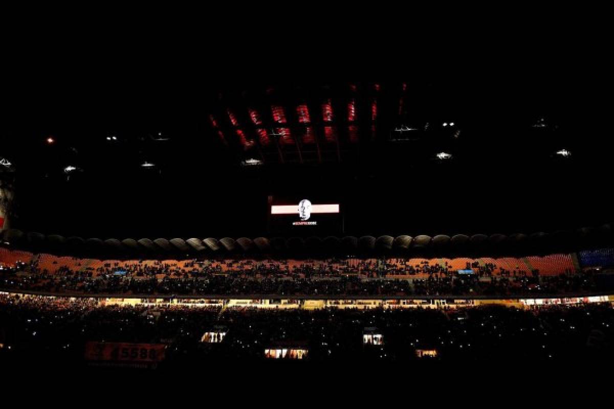 Así fue el emotivo homenaje que le hizo el AC Milan a Kobe Bryant en San Siro