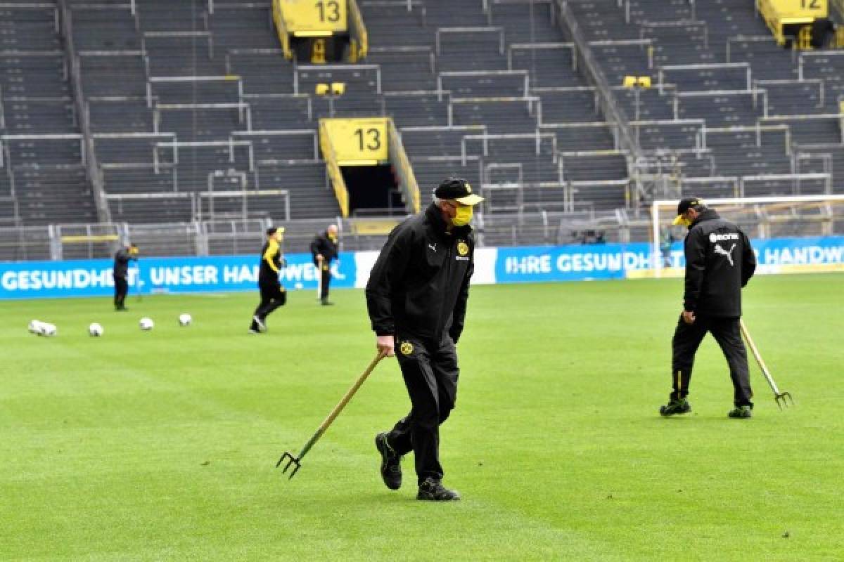 El regreso del fútbol en la Bundesliga en fotos: Celebraciones, suplentes como 'afición' y las medidas de bioseguridad