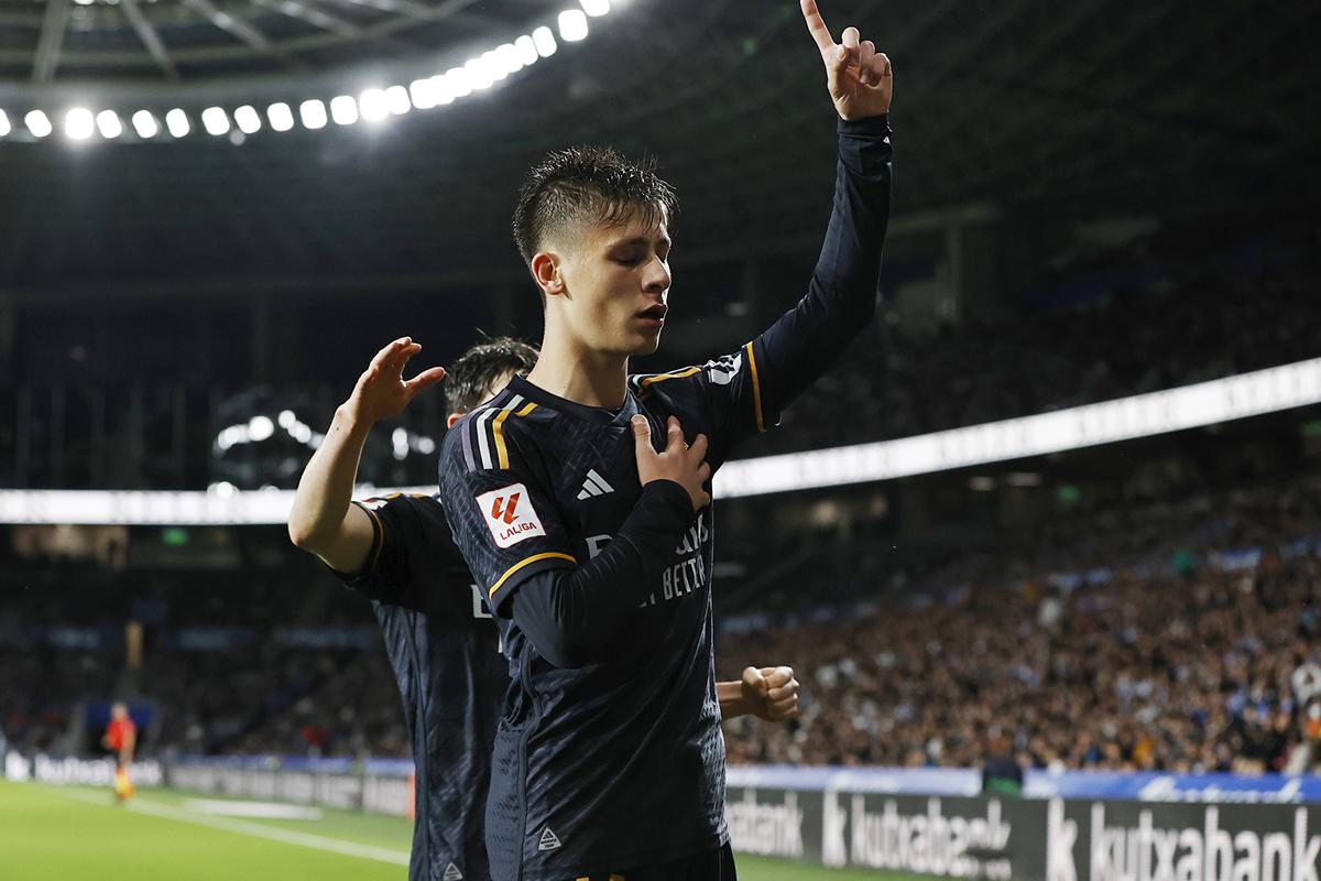 Real Madrid acaricia el título de LaLiga tras vencer a Real Sociedad con el gol de Arda Güler