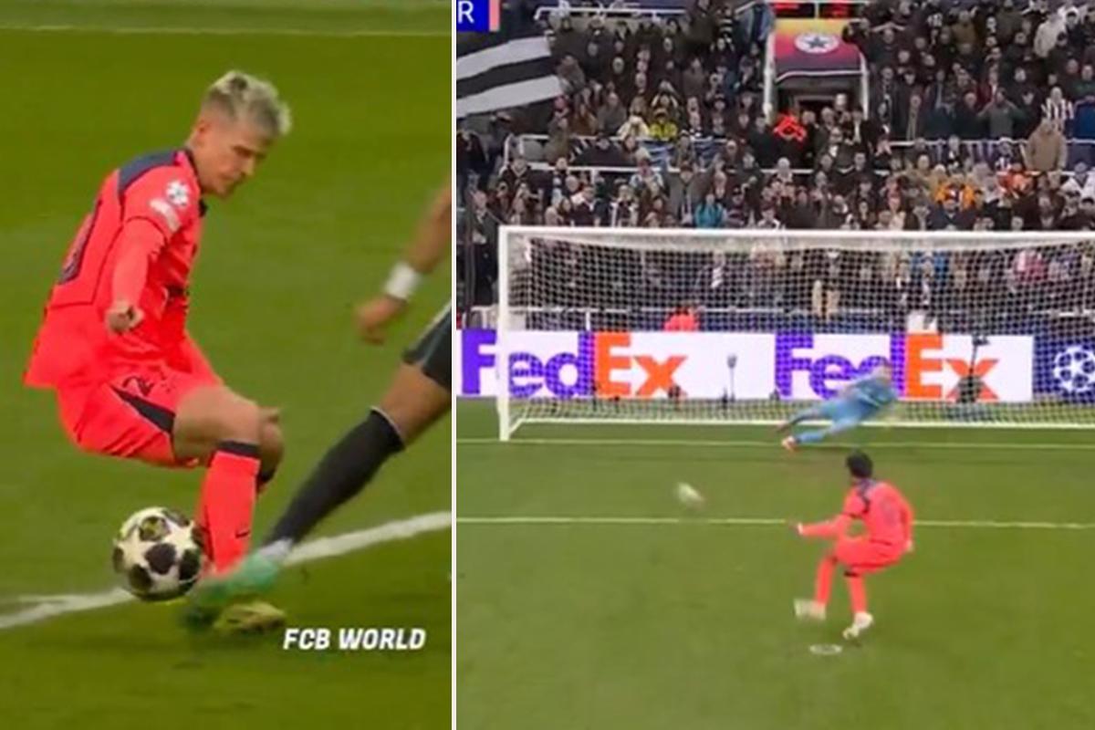 El penal milagroso del Barcelona y futbolista se rompe; lo sacaron del partido tras recibir tres goles en 15 minutos