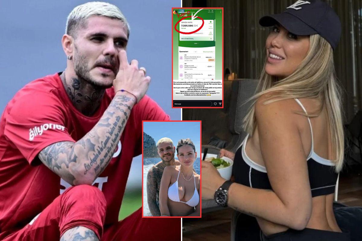 Icardi revela que Wanda Nara le robó una millonada y muestra las pruebas; la modelo ataca a la nueva novia del argentino