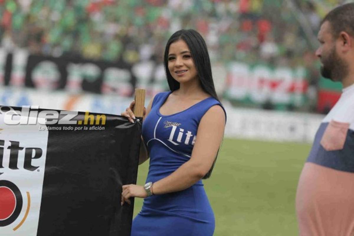 Lindas chicas se roban las miradas en la semifinal entre Marathón y Motagua