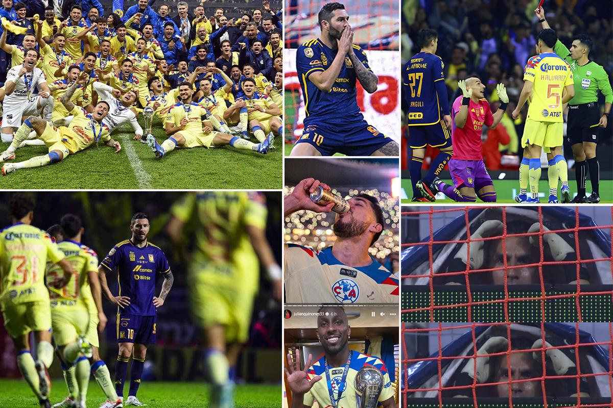 Liga MX: el festejo del América por el título y Nahuel Guzmán se escondió tras la roja; un triste Gignac en el Azteca