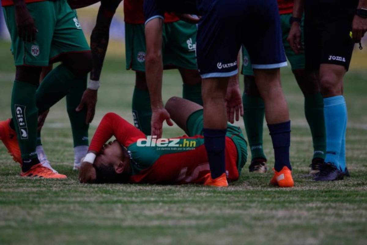 Reclamos, festejos y gesticulaciones de dolor: Las imágenes que dejó el clásico Motagua-Marathón