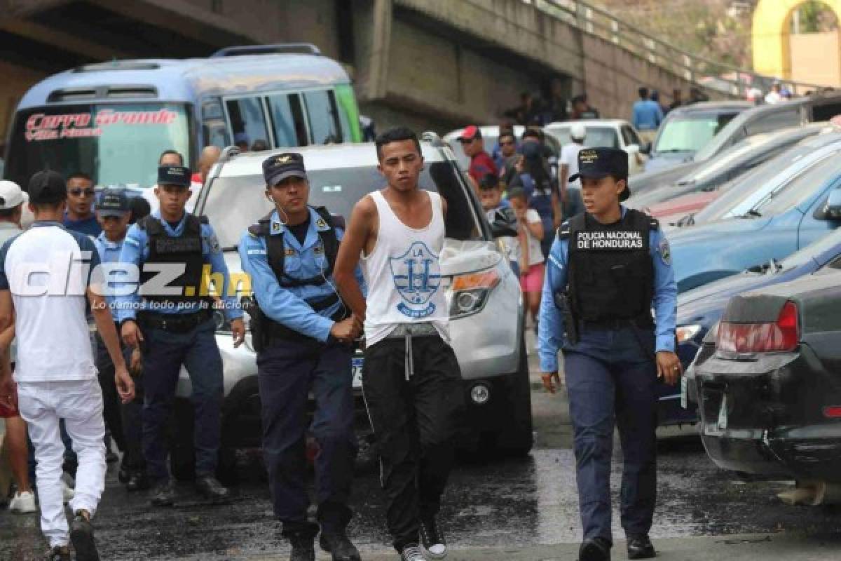 EN FOTOS: Así fue la balacera en las afueras del Nacional en el Motagua-Marathón