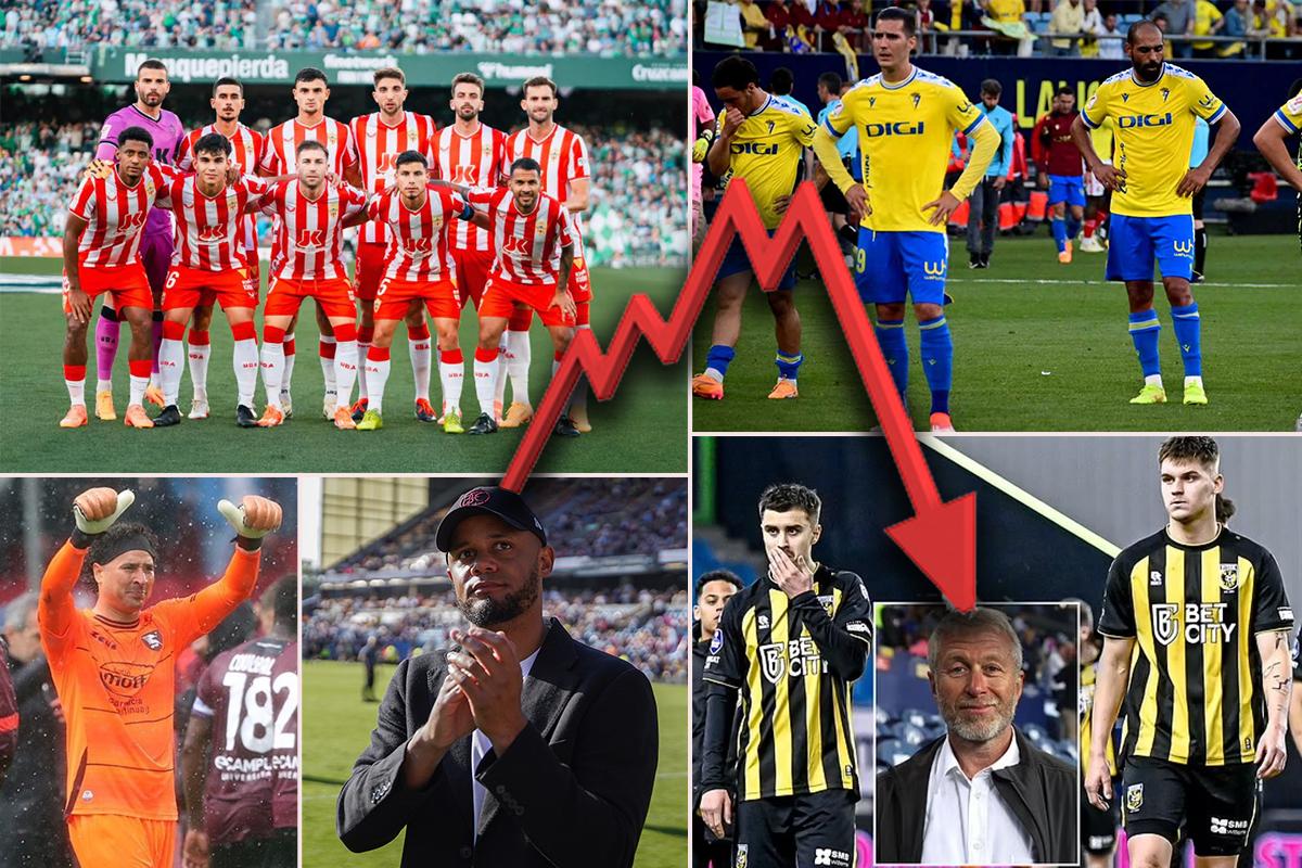 Se fueron al descenso: los clubes de las grandes ligas de Europa que perdieron la categoría esta temporada