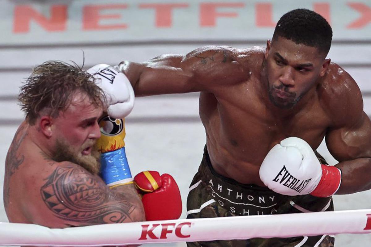 Anthony Joshua noqueó a Jake Paul con brutal derechazo y le rompe la mandíbula: Denme al Canelo...