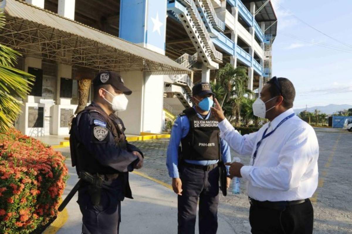 Real España - Olimpia: Las fotos de un estadio vacío y con un protocolo de bioseguridad bien montado