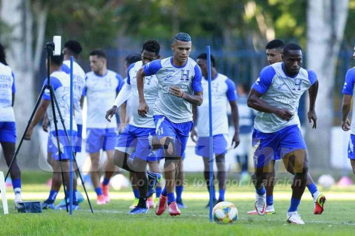 Kervin Arriaga durante el entrenamiento de la Selección de Honduras. Foto: Edwin Romero