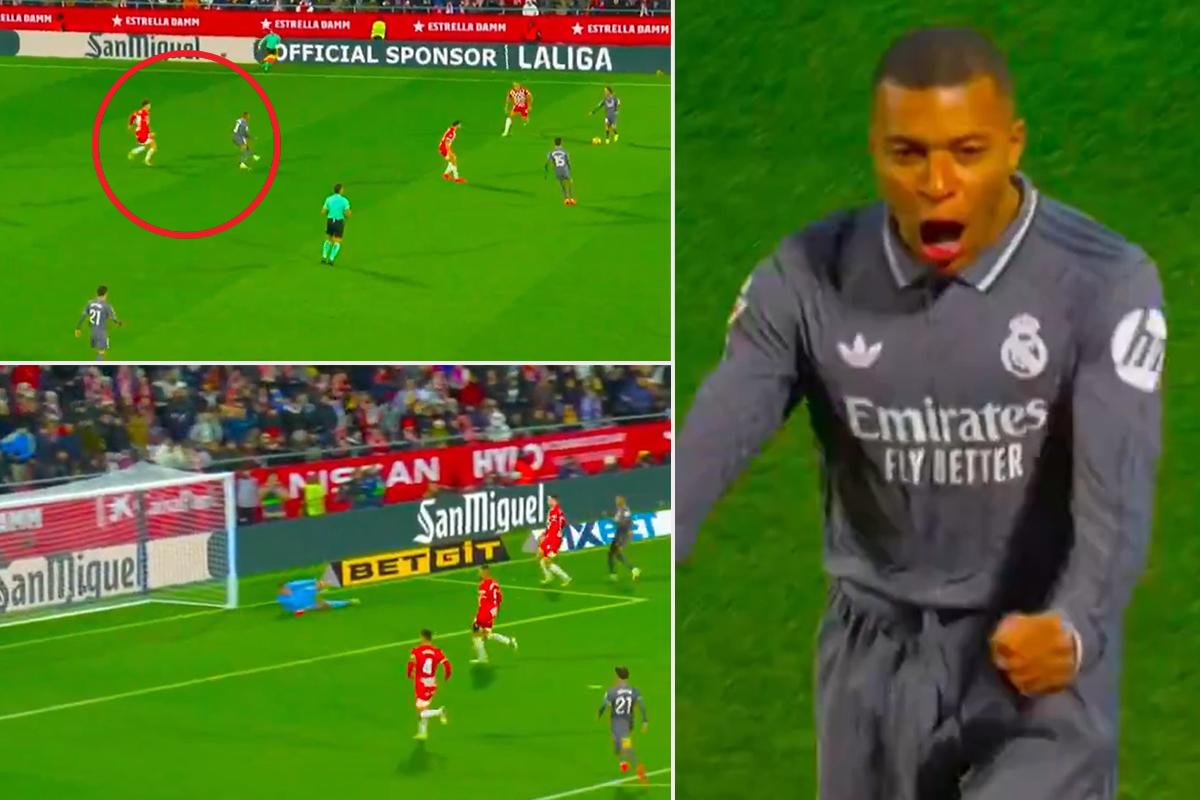 Mbappé rompe la defensa y marca un golazo en el Girona-Real Madrid de la liga española