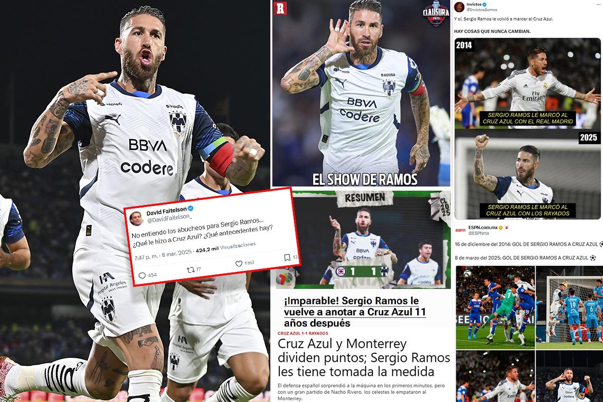 ¡Faitelson causó revuelo! Sergio Ramos anota su segundo gol con Rayados y la prensa reacciona: “Una salvajada total; el mago del equipo”