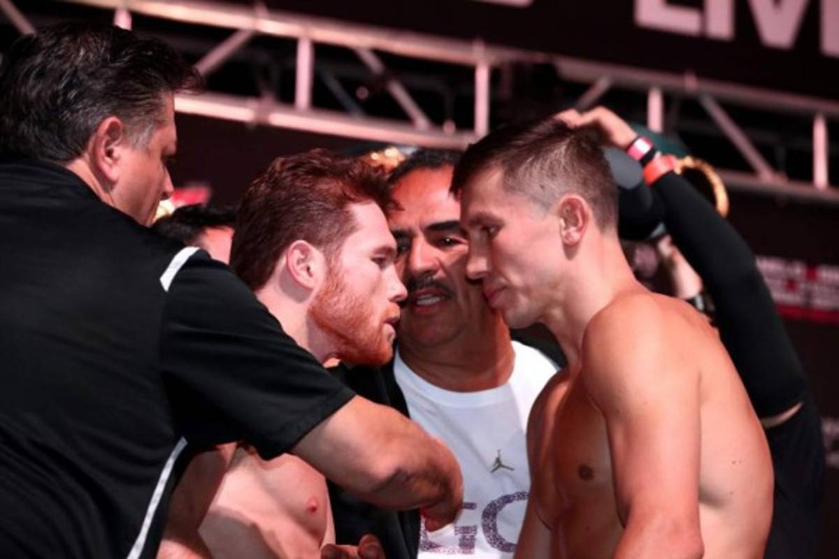 FOTOS: 'Canelo' Álvarez se calienta y pierde el control en el pesaje con Golovkin