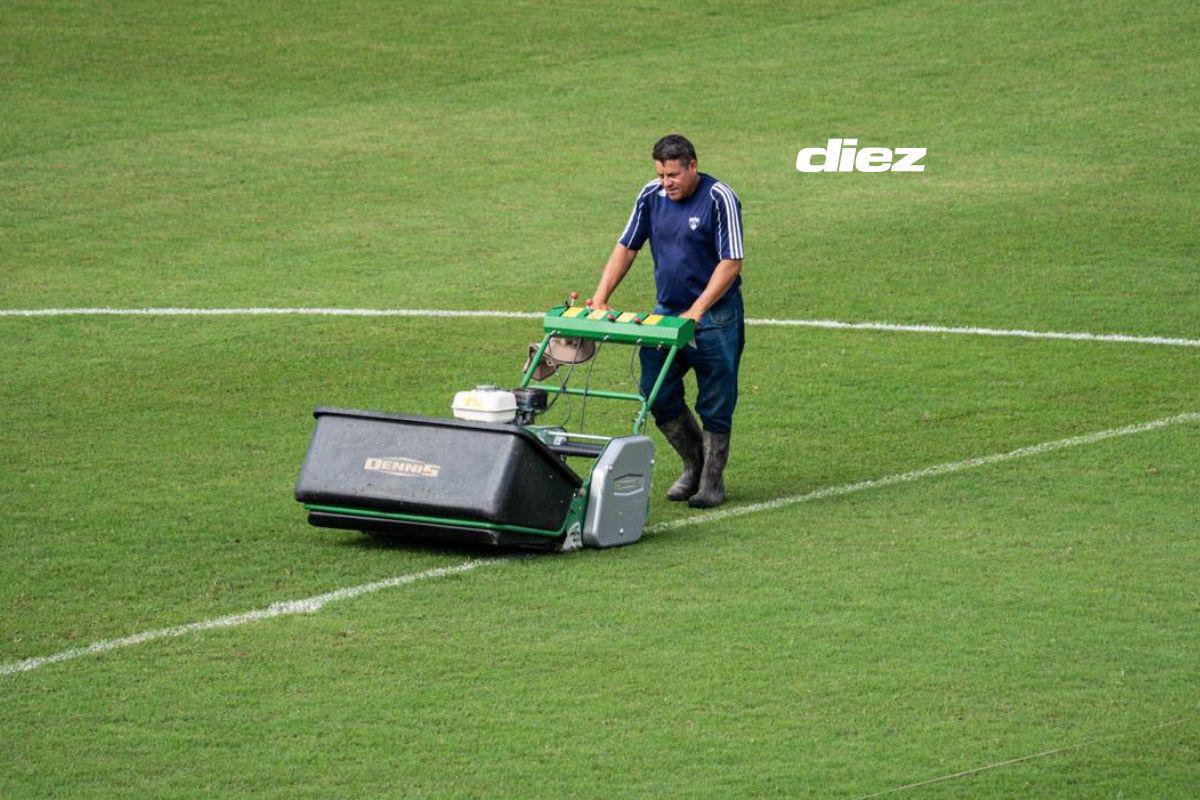 Estadio Nacional recibe los últimos retoques para el Honduras-Haití: así luce la cancha previo a la batalla