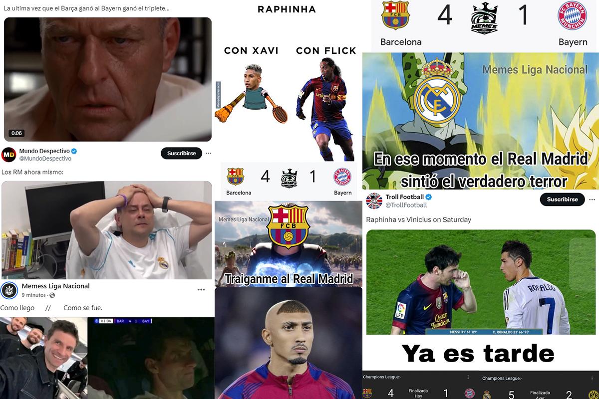 Los memes de la goleada del Barcelona al Bayern en la Champions: ¡burlas al Real Madrid!