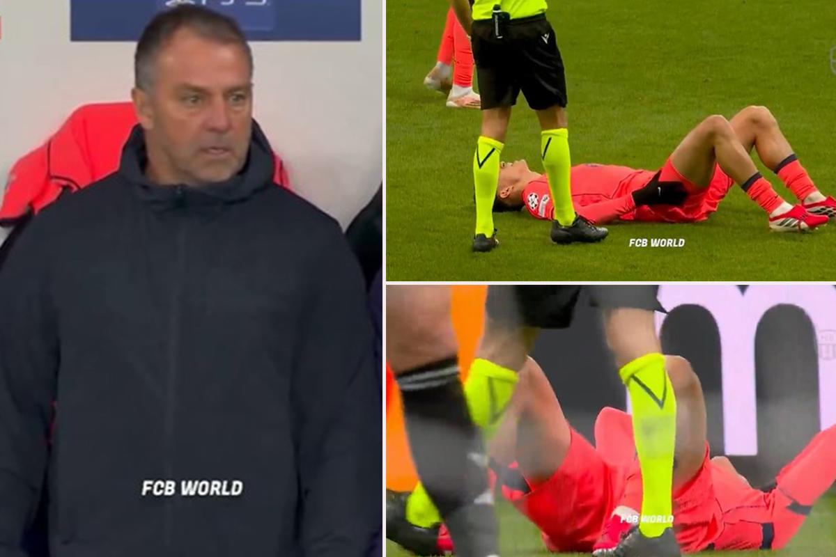 El penal milagroso del Barcelona y futbolista se rompe; lo sacaron del partido tras recibir tres goles en 15 minutos