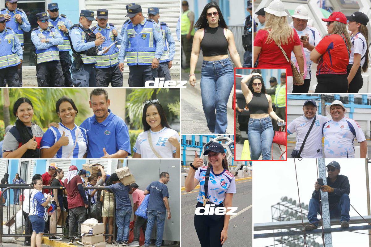El ambiente que ya se vive en el Morazán por el Honduras-Costa Rica: hermosa aficionada y los ticos se hacen sentir