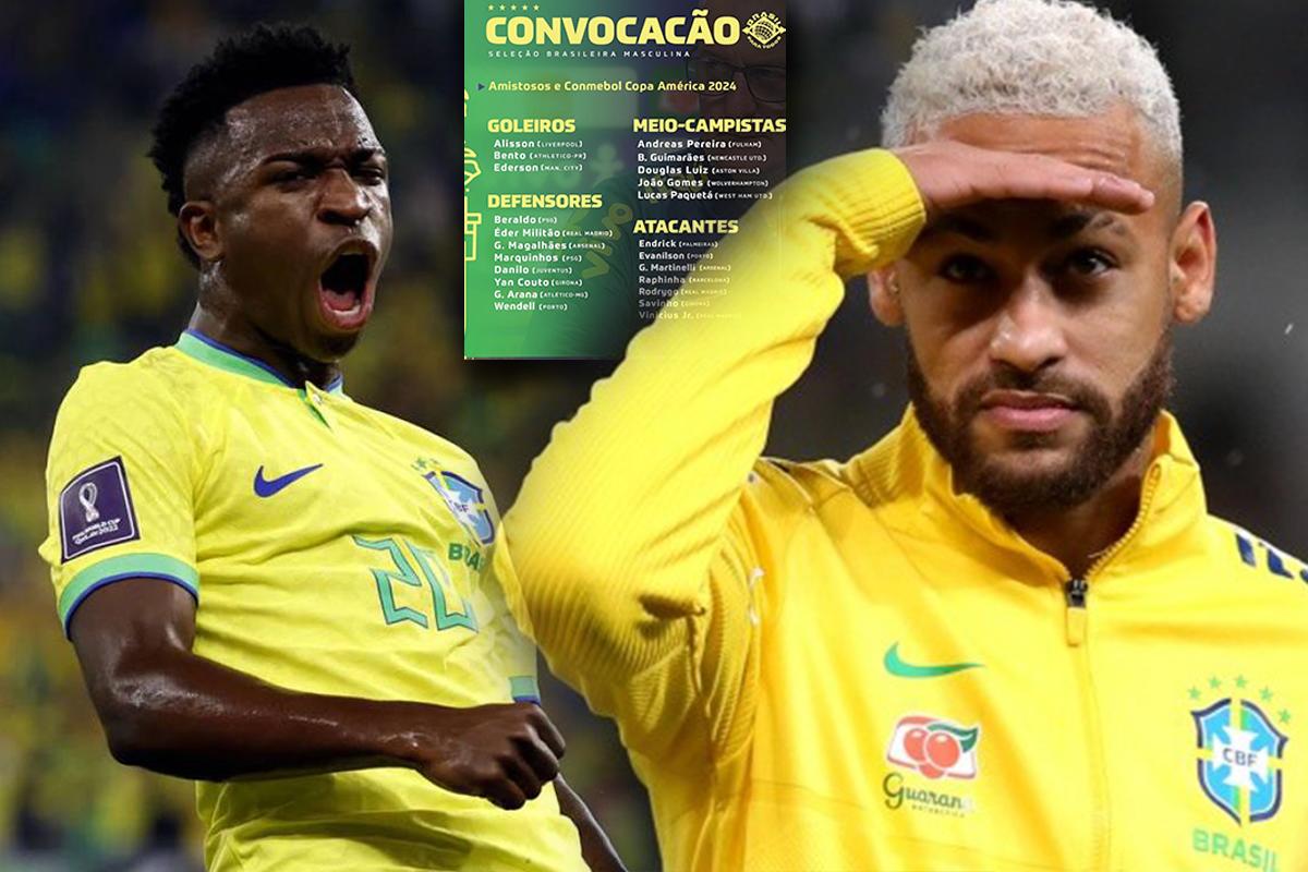 Brasil anuncia su convocatoria para la Copa América 2024: ¡las cinco estrellas que quedaron fuera del torneo!
