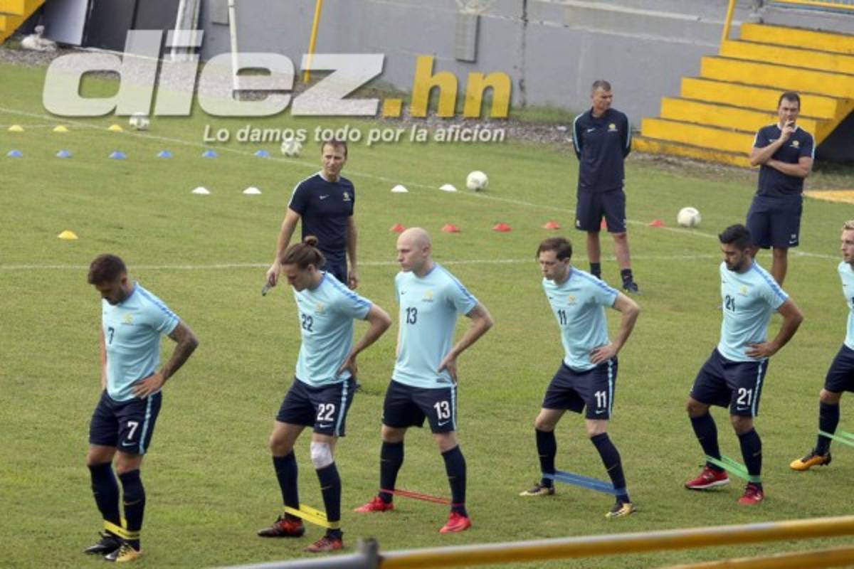 FOTOS: Así fue el primer entrenamiento de Australia en San Pedro Sula