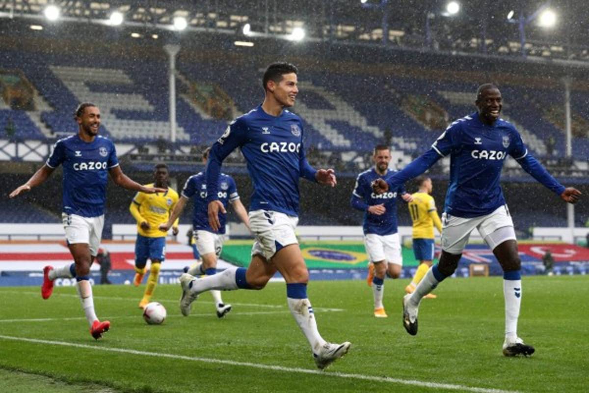 FOTOS: Abrazo con Ancelotti, la dedicatoria y felicidad de James Rodríguez tras su doblete con Everton