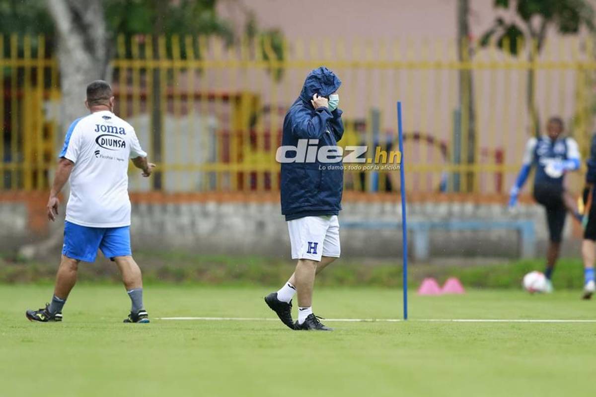 ¡Dos novedades y lluvia! Las postales del segundo entreno de la Selección de Honduras de cara al amistoso con Colombia