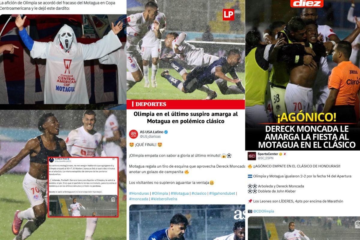 Motagua se dejó empatar de Olimpia en polémico clásico y lo que dice la prensa: Les entra el tembleque; increíble lo del árbitro