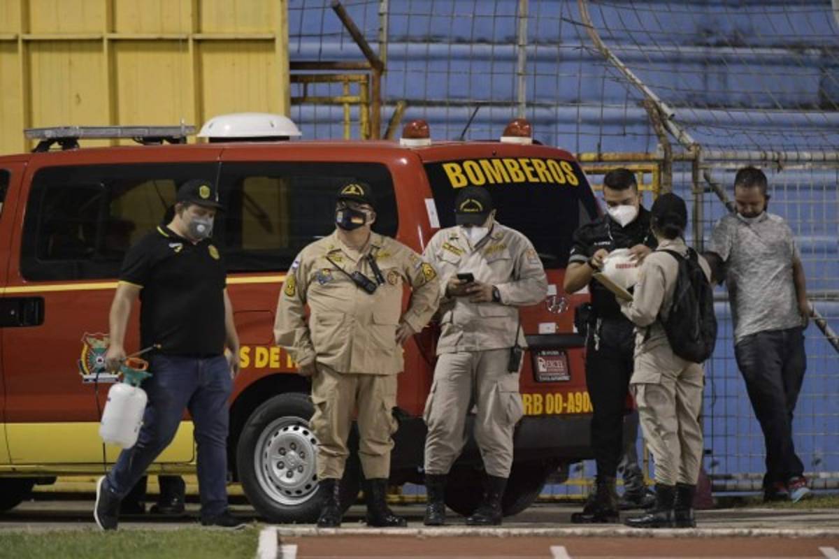 Real España - Olimpia: Las fotos de un estadio vacío y con un protocolo de bioseguridad bien montado