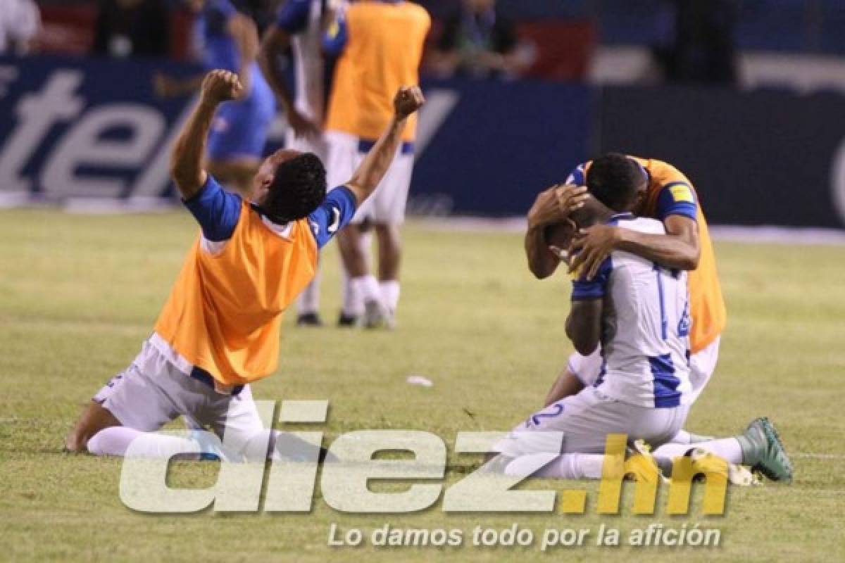 Alegría y llanto, así celebraron jugadores de Honduras el pase al repechaje