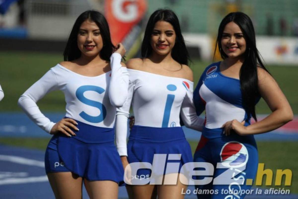 ¡Sensuales! El lado infartante del clásico Motagua-Olimpia en el estadio Nacional