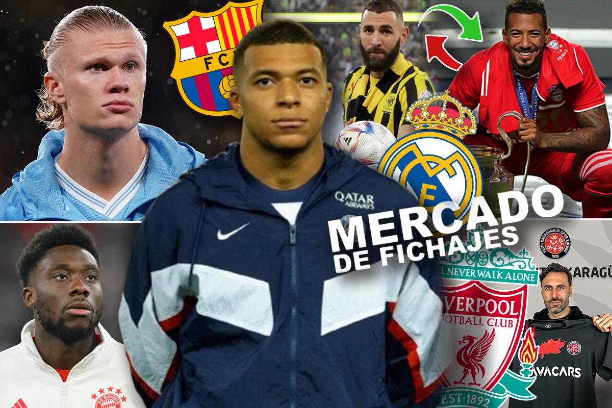 Real Madrid se topa con el rival más fuerte por Mbappé; Barcelona va por jugador del City y la decisión de Benzema