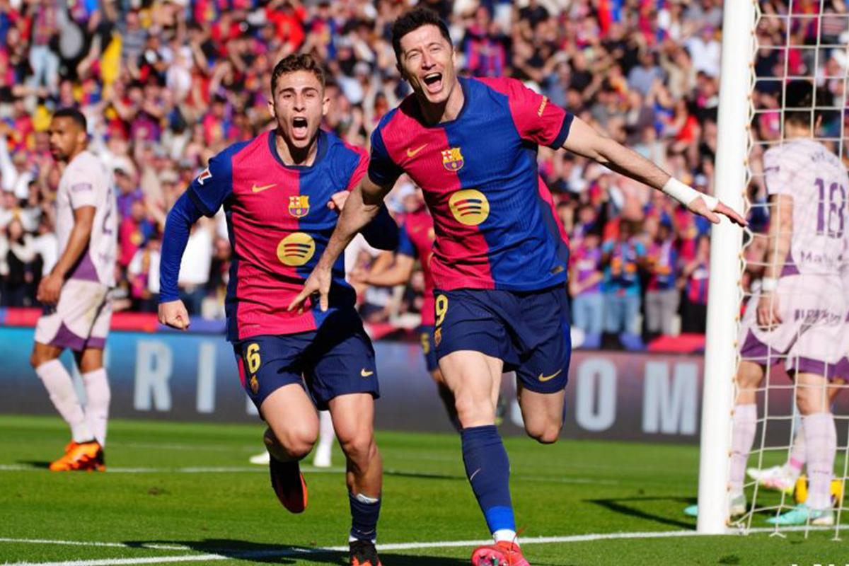 Doblete de Lewandowski y Barcelona se queda como líder solitario tras golear al Girona en LaLiga
