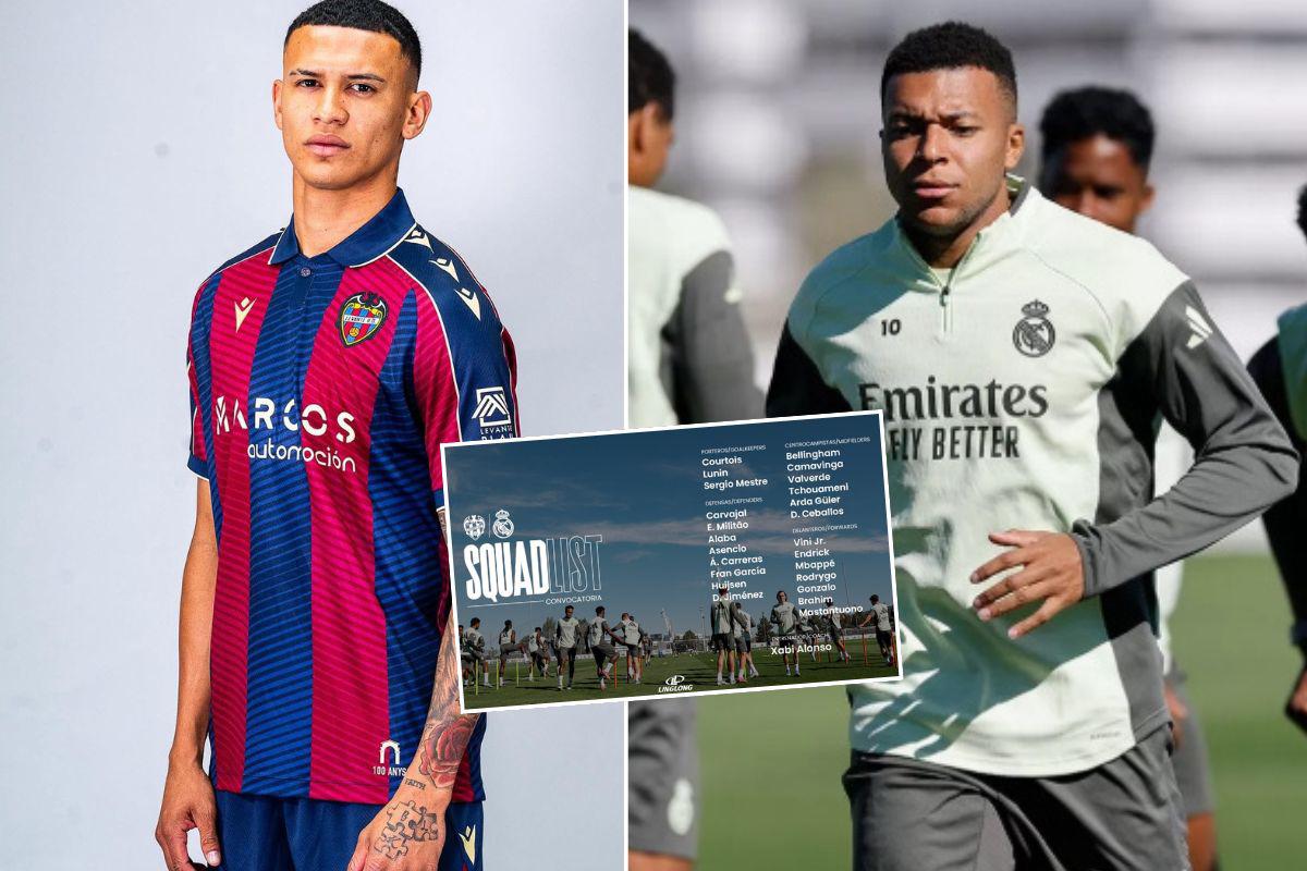 Xabi lo recupera: convocatoria del Real Madrid para su partido contra el Levante de Kervin Arriaga en LaLiga