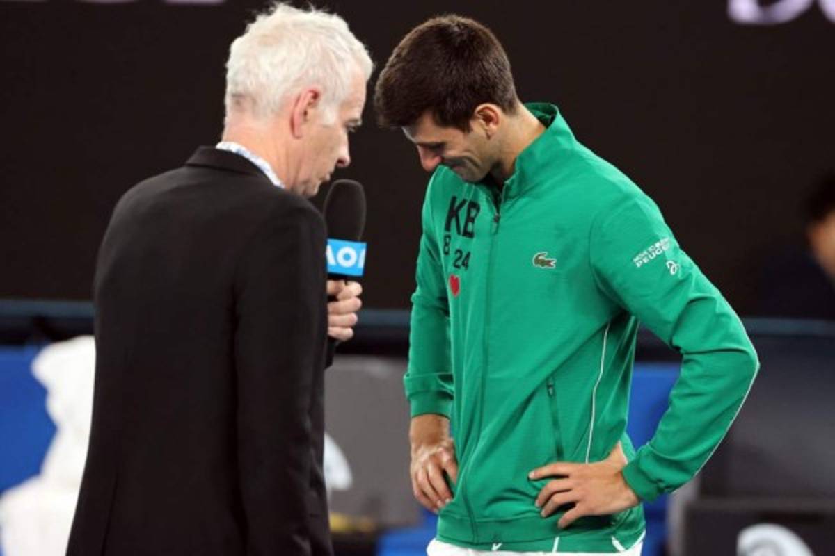 Djokovic se derrumba en plena transmisión en vivo por la muerte de Kobe Bryant