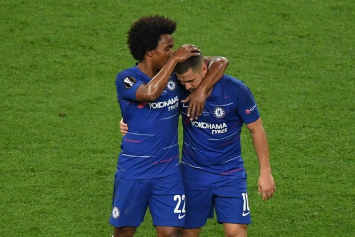 Real Madrid lo espera: Así fue el adiós de Hazard del Chelsea tras ganar la Europa League