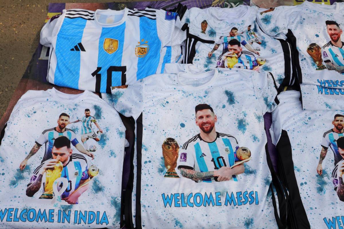 ¡Locura por Messi! Un regalo gigante para el campeón del mundo a su llegada a India