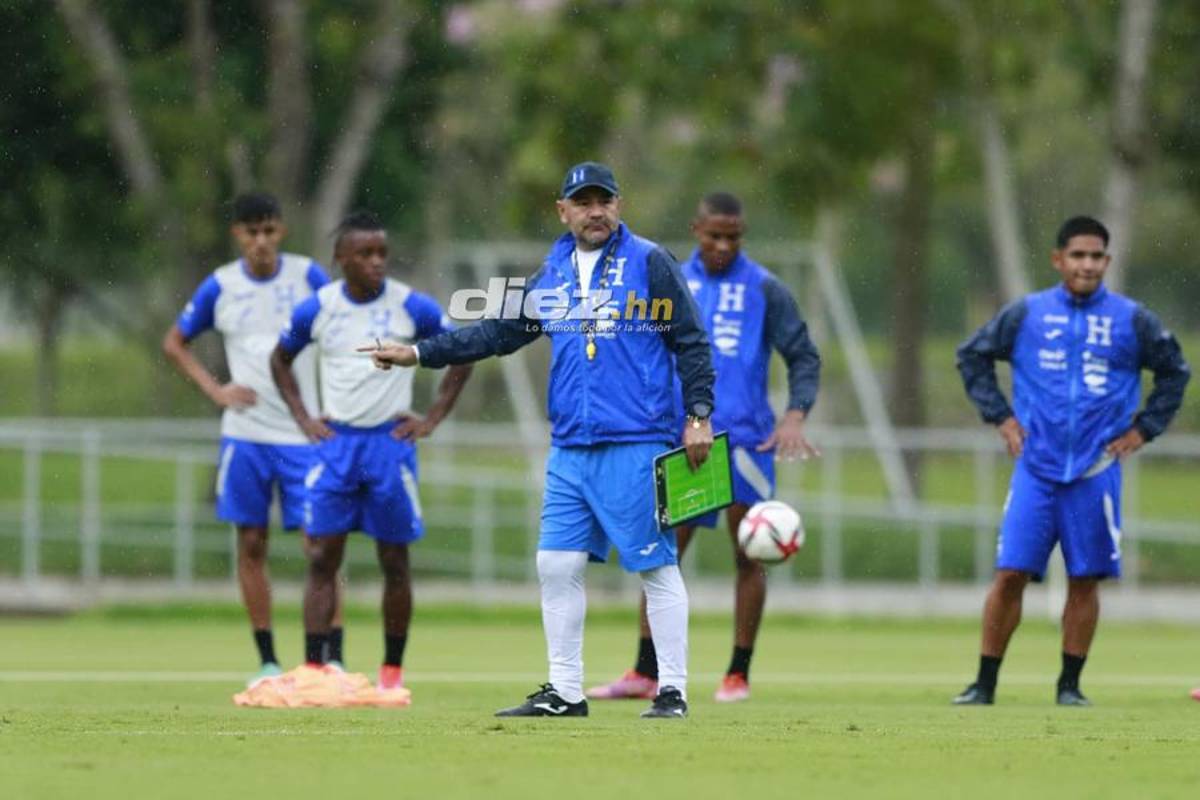 ¡Dos novedades y lluvia! Las postales del segundo entreno de la Selección de Honduras de cara al amistoso con Colombia
