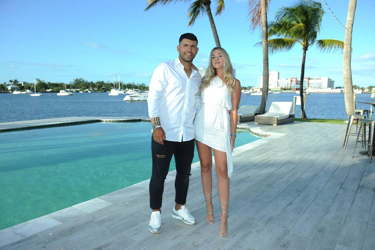 Así celebró el “Kun” Agüero sus 34 años: Se compró una mansión de $15 millones en Miami y su novia deslumbró