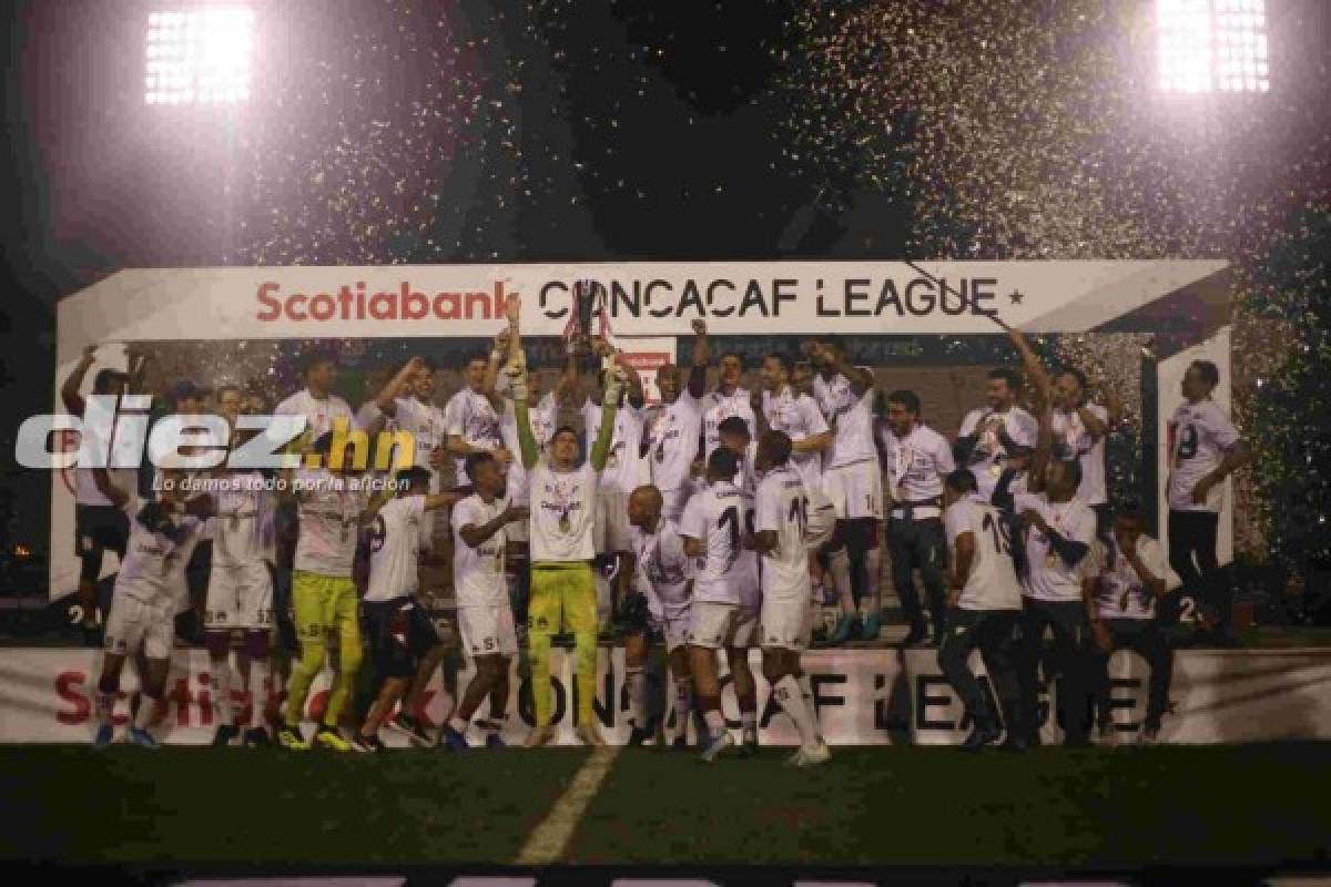 Eufórica celebración del Saprissa al coronarse campeón de la Liga Concacaf 2019