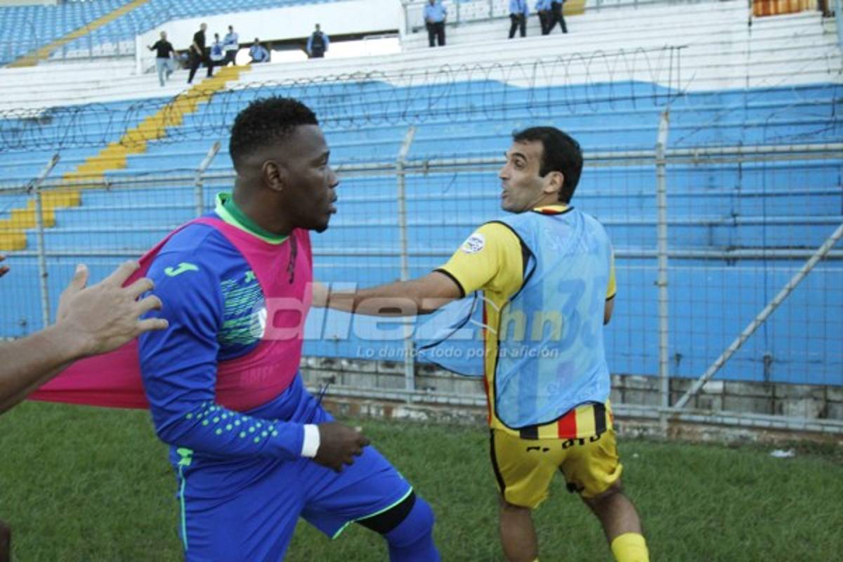 NO VISTE EN TV: Marathón-Real España terminó con zafarrancho y lágrimas