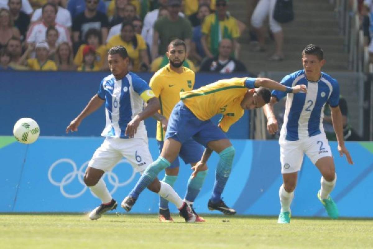 Brasil venciÃ³ a Honduras por 6-0 en las semifinal de fÃºtbol masculino en RÃ­o 2016.- Jonathan Paz, Bryan Acosta- Neymar da Silva Santos JÃºnior,