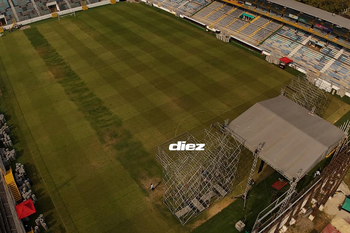 Así luce la cancha del Estadio Morazán tras concierto: el ataque feroz de Mario Moncada a los responsables