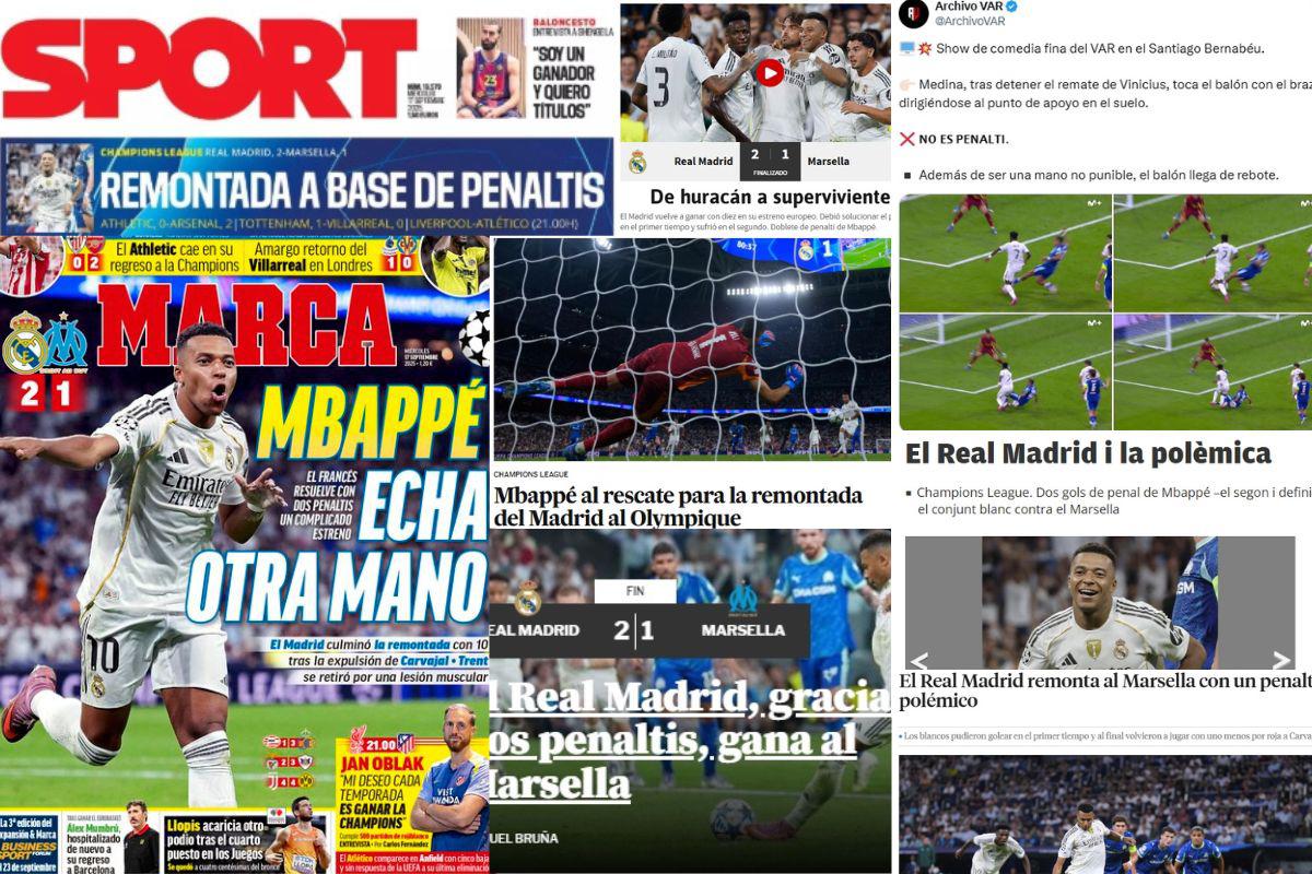 15 Champions me parecen pocas con estas ayudas: así reacciona la prensa por el polémico triunfo del Real Madrid en Champions