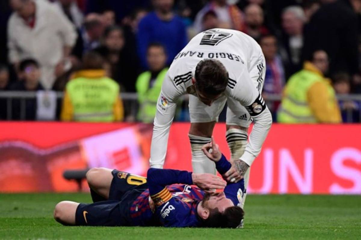 En fotos: ¡La rabieta de Messi con Sergio Ramos en el clásico!