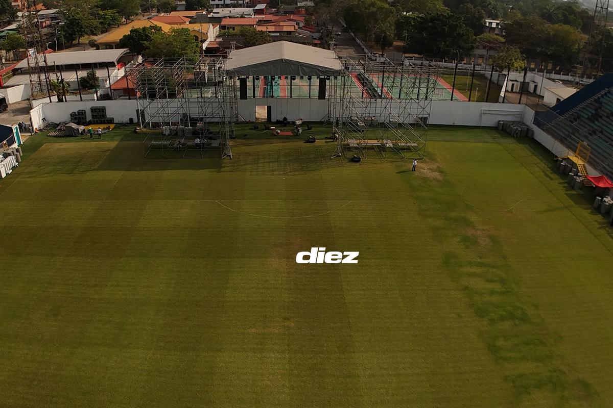 Así luce la cancha del Estadio Morazán tras concierto: el ataque feroz de Mario Moncada a los responsables