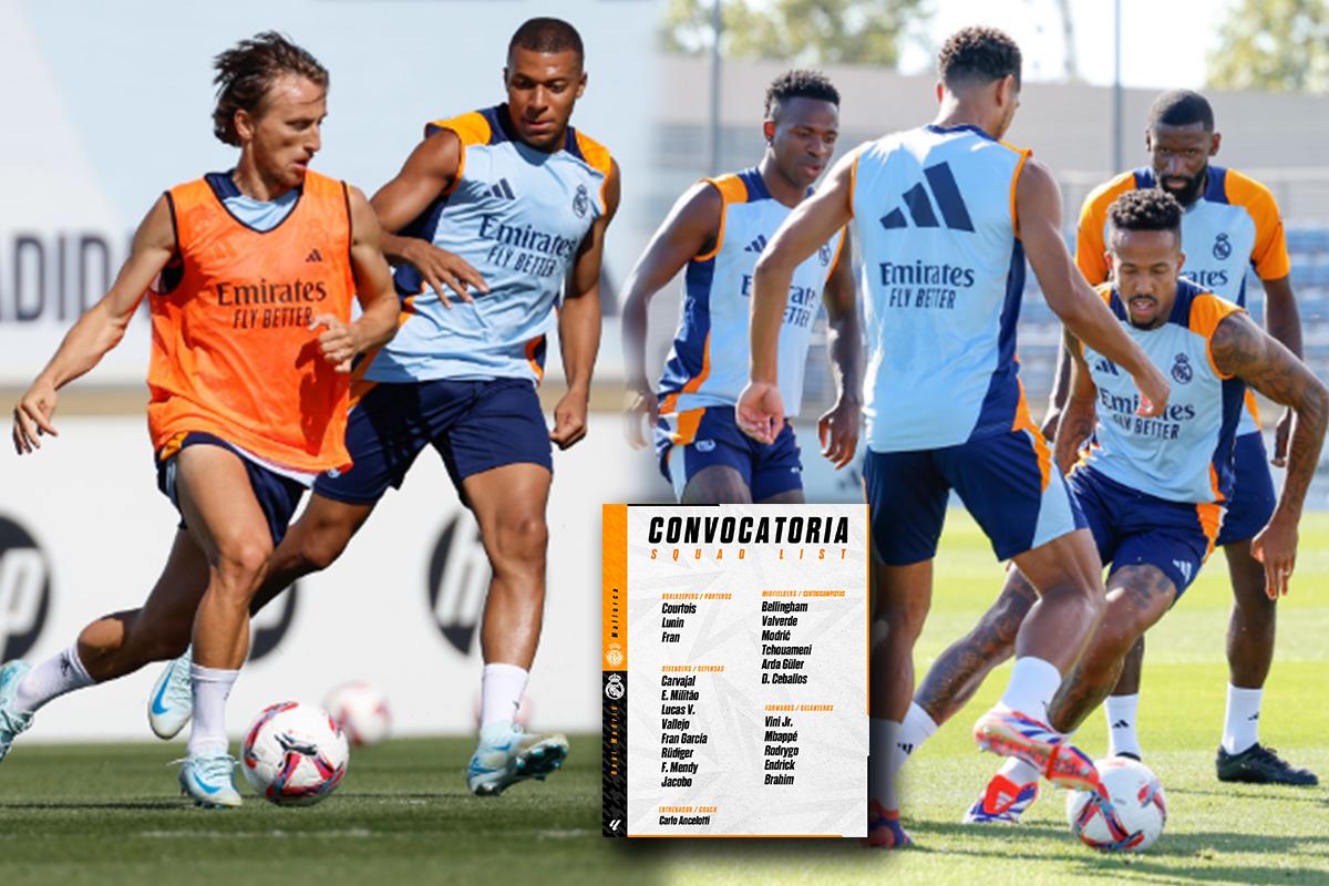 Por la defensa del título: Real Madrid anuncia su convocatoria para debutar en LaLiga 2024-25