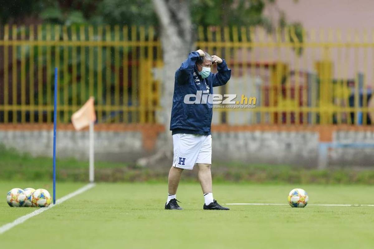 ¡Dos novedades y lluvia! Las postales del segundo entreno de la Selección de Honduras de cara al amistoso con Colombia