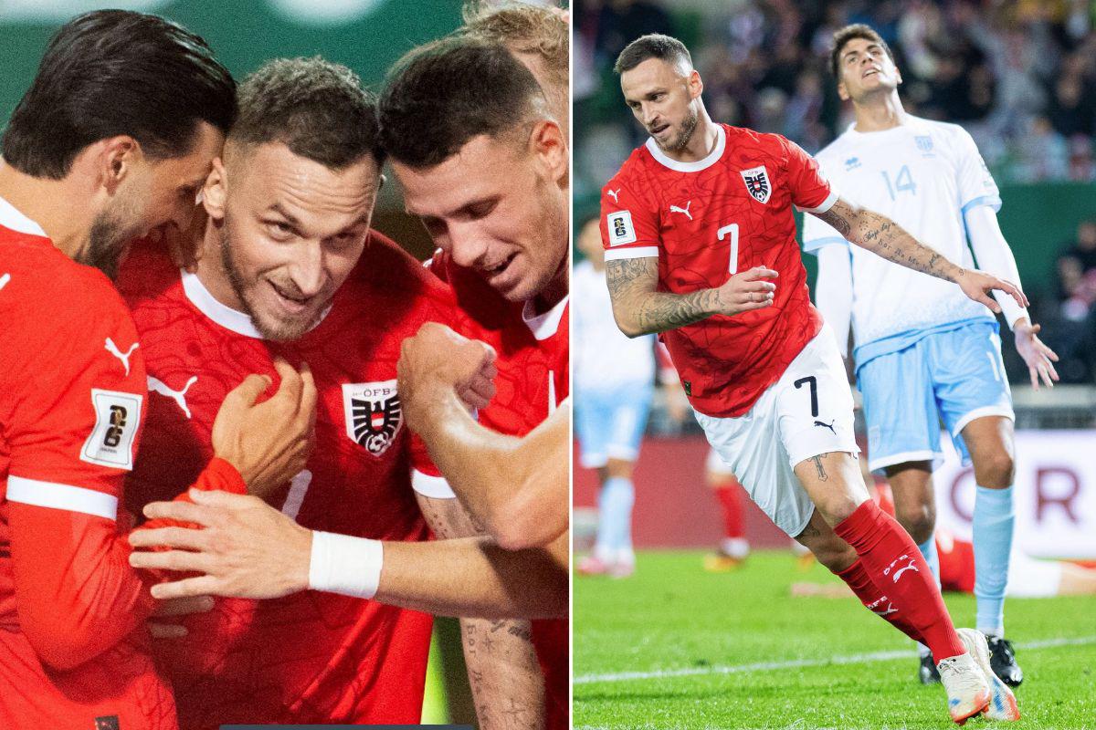 ¡Goleada de escándalo! Austria no tuvo piedad y destrozó a la modesta San Marino en las eliminatorias al Mundial